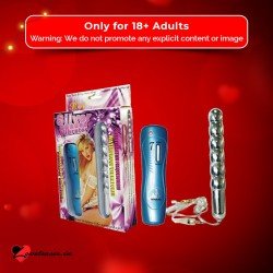 Silver Beaded Anal Vibrator AD-012