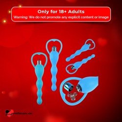 Blue Silicone Anal Vibrator AD-029